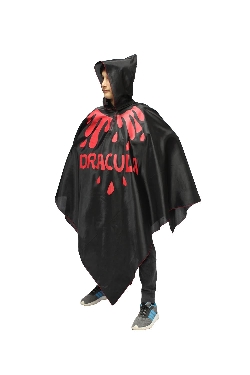 PONCHO DRACULA NERO BAMBINO